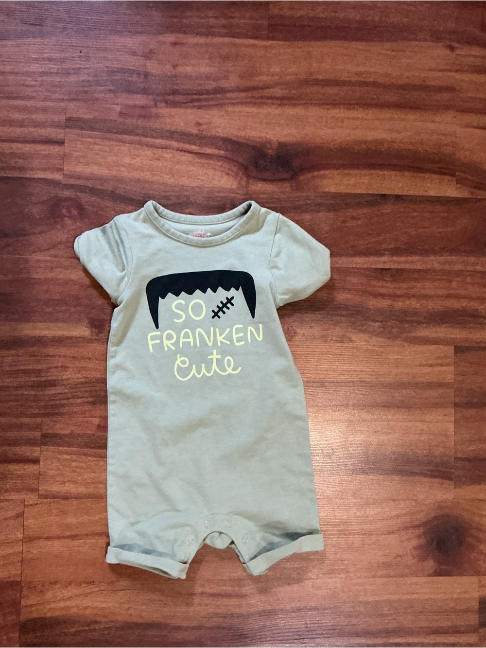 Halloween So Franken Cute Olive Kids One-Piece Romper 0 3 months used